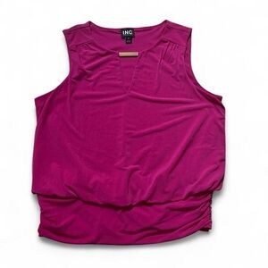 Inc International Concepts Women's Fitted Waist Tank Top LB3 Hot Pink Size M